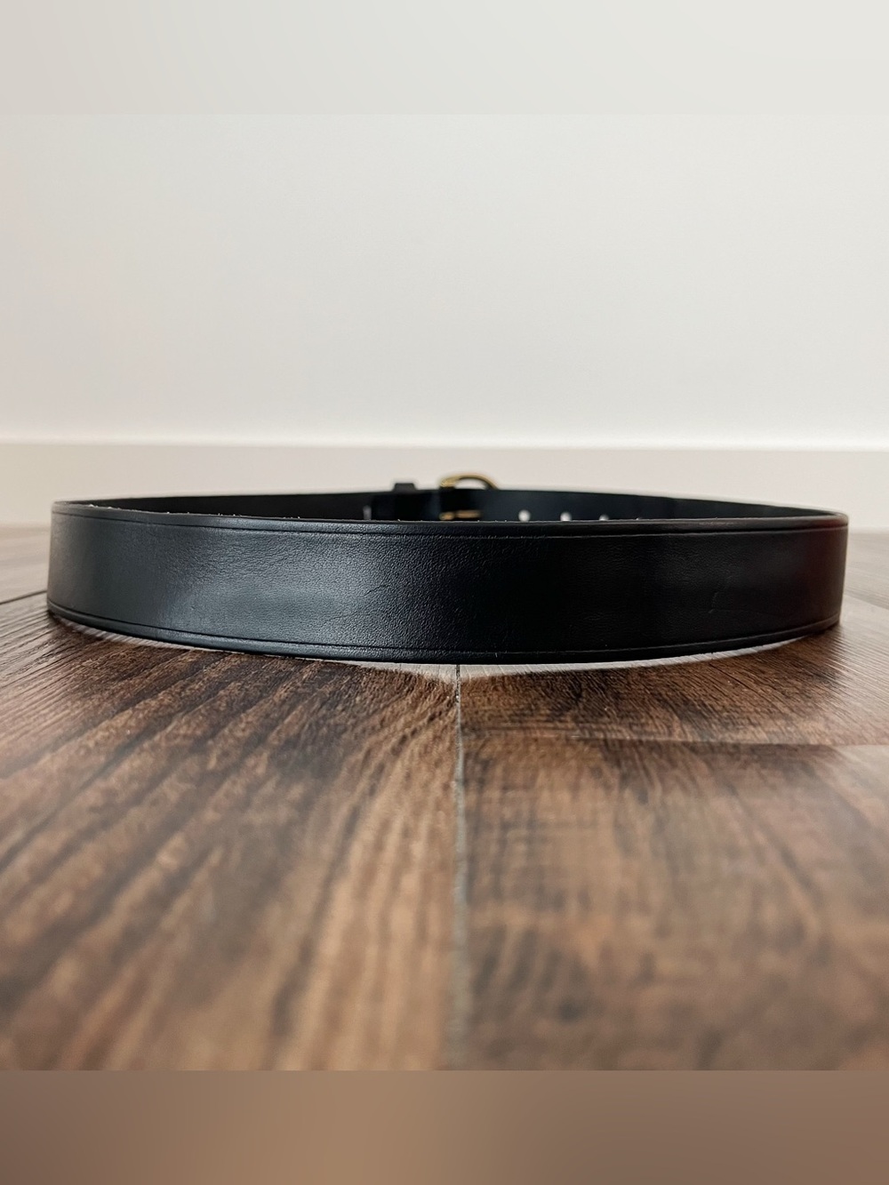 Madewell Pebbled Italian Leather Belt USA Made Classic Preppy Size Medium Black - Picture 2 of 14